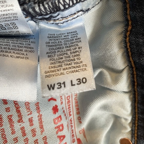 Lucky Brand 410 Women's Jeans 31x30 Athletic Straight Fit Lucky You Zipper Denim - Picture 4 of 9
